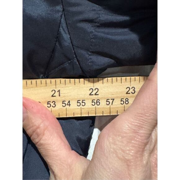 Madewell Navy Blue Quilted Full Zip Down Puffer High Collar Jacket Women's M - Picture 8 of 15